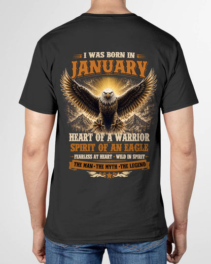 JANUARY BORN WARRIOR EAGLE SHIRT DESIGN - FOR MAN - TLEE01 (SKU2605-225-01)