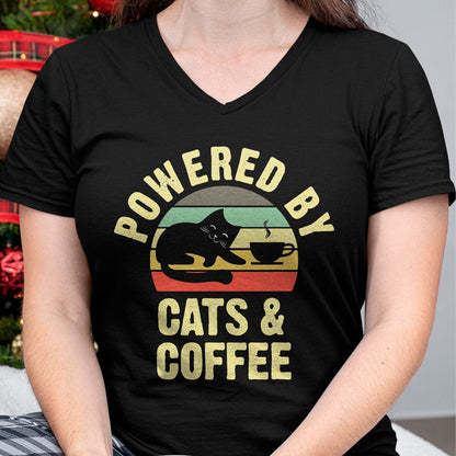 Cat Love Shirt, Funny Cat Lover Gift UnisexT-Shirt/Hoodie/Sweatshirt HLT00 - Cats & Coffee Lovers Funny vintage cat kitty kitten lover T-Shirt for Men Women Kids