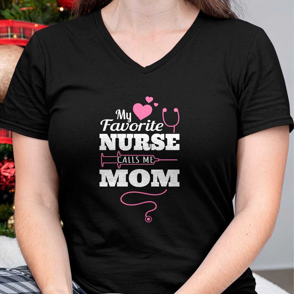 Funny Nurse Shirt, Nurse Unisex T-Shirt/Hoodie/Sweatshirt HLT00 - My Favorite Nurse Calls Me Mom Shirt - Nurse Gift T-Shirt