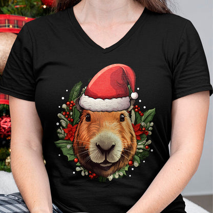Cute Capybara Shirt, Funny Capybara Unisex T-Shirt/Hoodie/Sweatshirt HLT00 - Funny Christmas Capybara Long Sleeve T-Shirt
