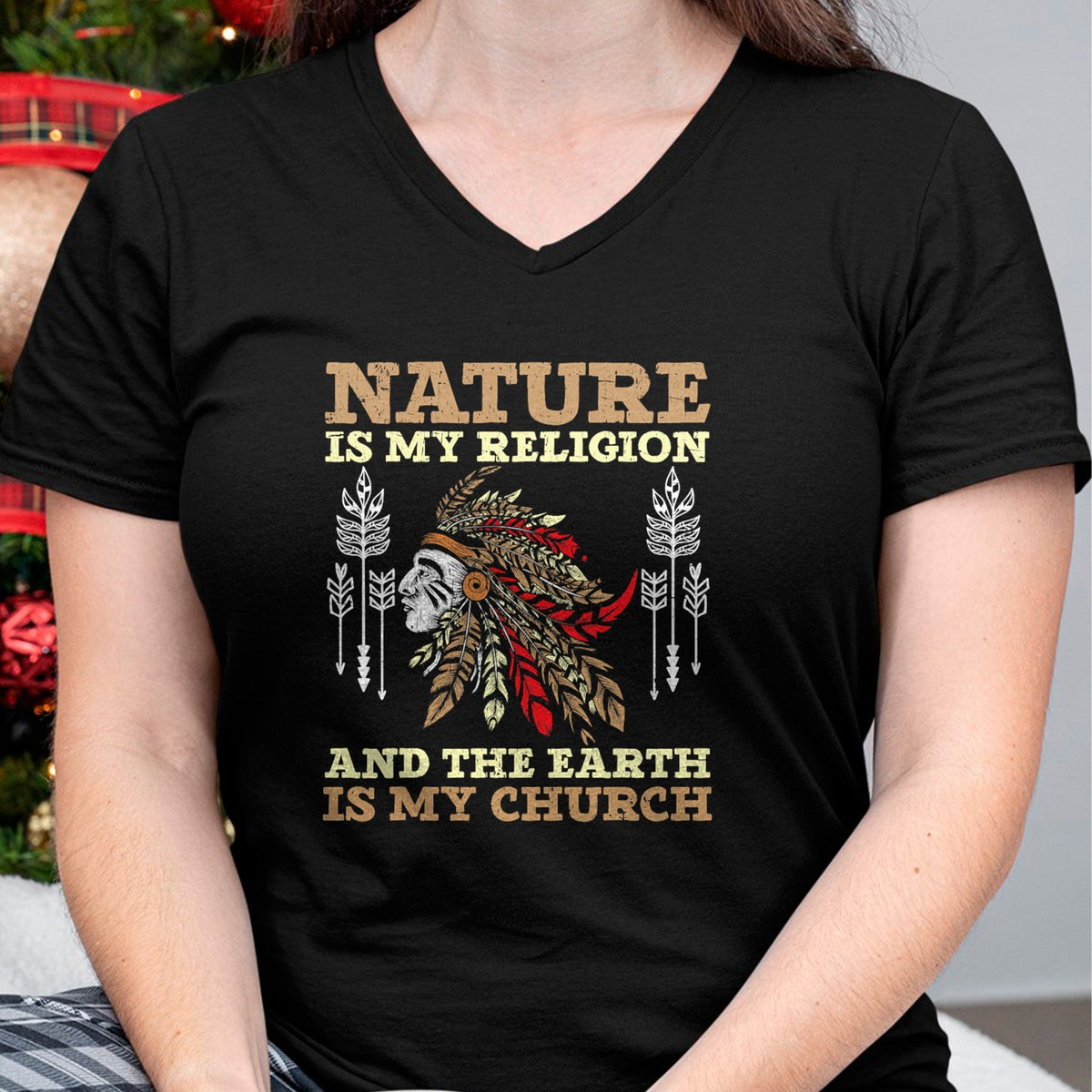Native American T-Shirts, Vintage Native American Unisex T-Shirt/Hoodie/Sweatshirt HLT00 - Nature Is My Religion And The Earth Is My Church USA America
