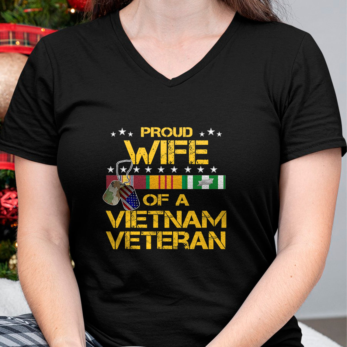 Best Wife Shirt, Wife and Husband Unisex T-Shirt/Hoodie/Sweatshirt HLT00 - Gift for wife T shirt, lucky wife   Proud Wife Of A Vietnam Veteran My Husband Is A Hero T-shirt T-S