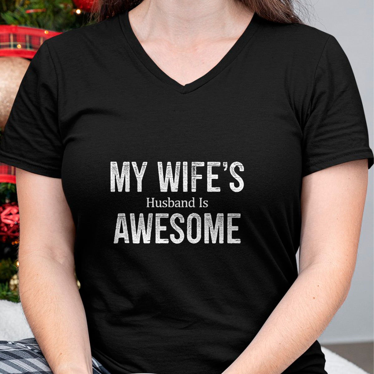 Best Wife Shirt, Wife and Husband Unisex T-Shirt/Hoodie/Sweatshirt HLT00 - My Wife's Husband Is Awesome - Retro Style - T-Shirt