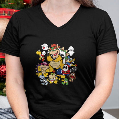 Best Wife Shirt, Wife and Husband Unisex T-Shirt/Hoodie/Sweatshirt HLT00 - Nintendo Super Mario Bowser Enemy Group Shot T-Shirt (1)