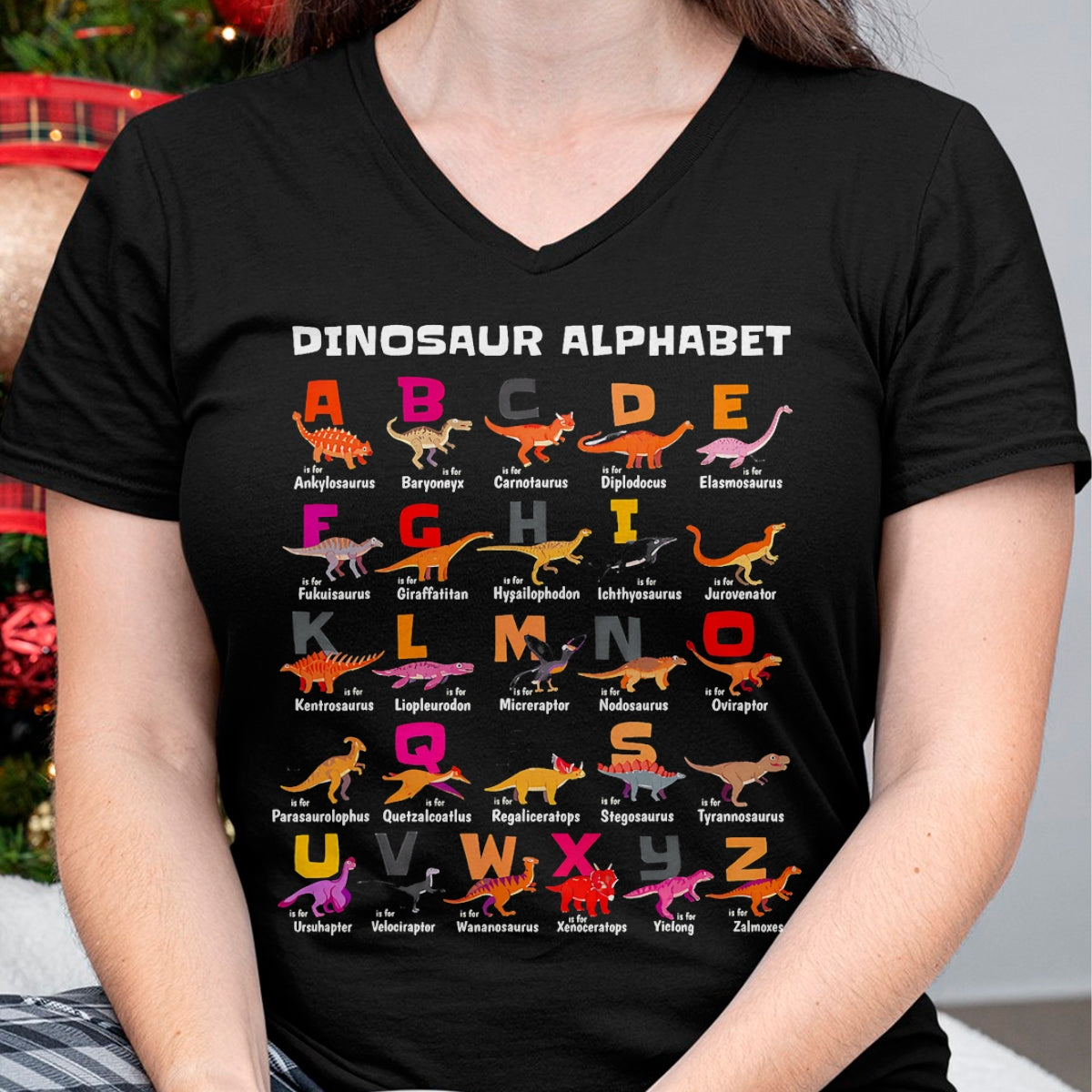 Best Dinosaur Lover Shirt, Funny Dinosaur UnisexT-Shirt/Hoodie/Sweatshirt HLT00 - Types of Dinosaurs Alphabet A-Z ABC Dino Identification T-Shirt (3)