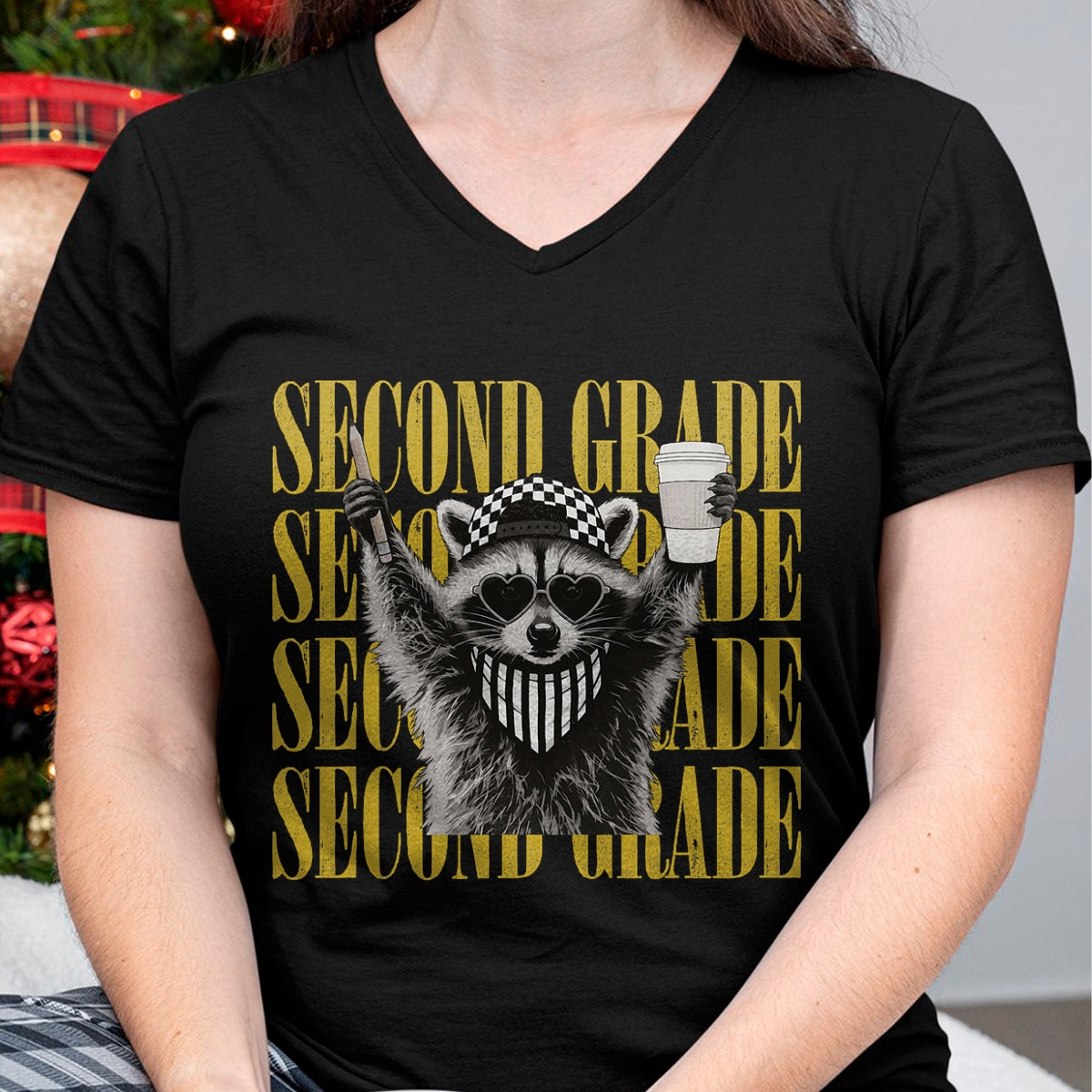 Best Teacher Shirt, Funny Teacher UnisexT-Shirt/Hoodie/Sweatshirt HLT00 - Funny Second Grade Teacher Feral Raccoon Back to School T-Shirt