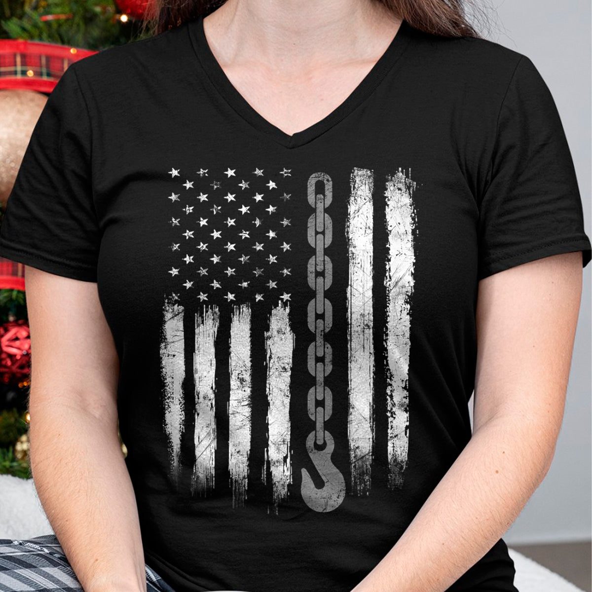 Best Truck Driver Life Shirt, Funny Trucker UnisexT-Shirt/Hoodie/Sweatshirt HLT00 - Tow Truck Driver Gift Men USA Flag Towing Hook for US T-Shirt
