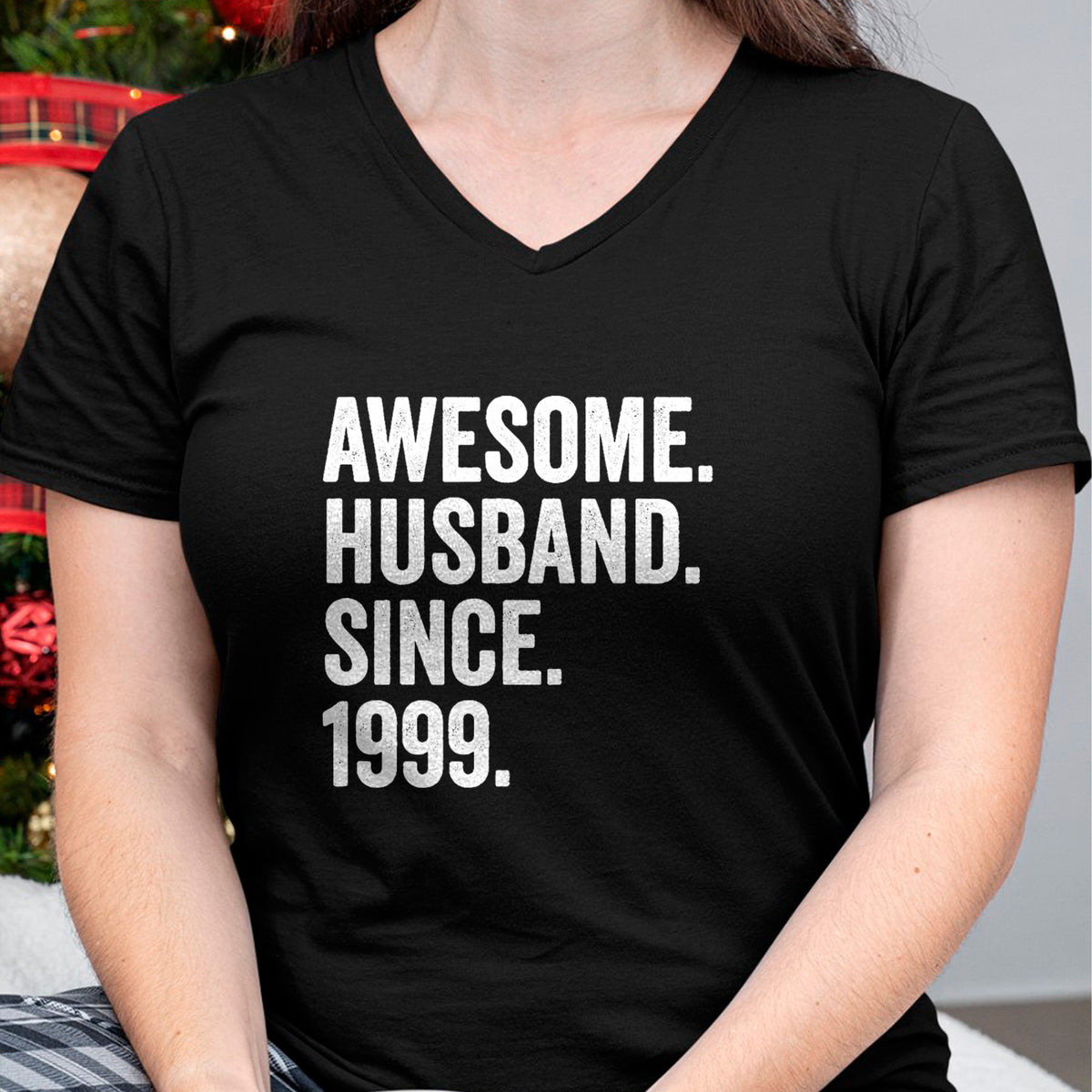 Best Wife Shirt, Wife and Husband Unisex T-Shirt/Hoodie/Sweatshirt HLT00 - Awesome Husband Since 1999 25th wedding anniversary 25 years T-Shirt