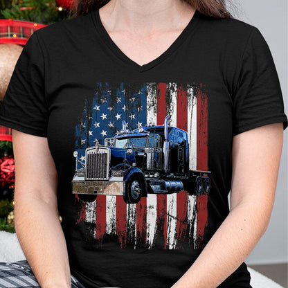 Best Truck Driver Life Shirt, Funny Trucker UnisexT-Shirt/Hoodie/Sweatshirt HLT00 - Trucker American Flag Truck Driver Truck Driver Gift T-Shirt