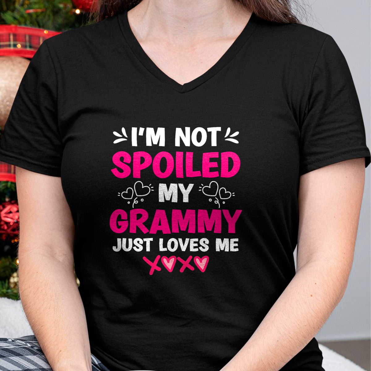 Best Wife Shirt, Wife and Husband Unisex T-Shirt/Hoodie/Sweatshirt HLT00 - I'm Not Spoiled My Grammy Just Loves Me Granddaughter Girls T-Shirt
