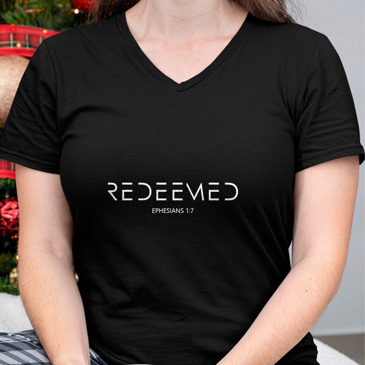 Christian Tee, Christian Faith Unisex T-Shirt/Hoodie/Sweatshirt HLT00 - Ephesians 1 7 Christian Bible Verse Redemption Redeemed T-Shirt