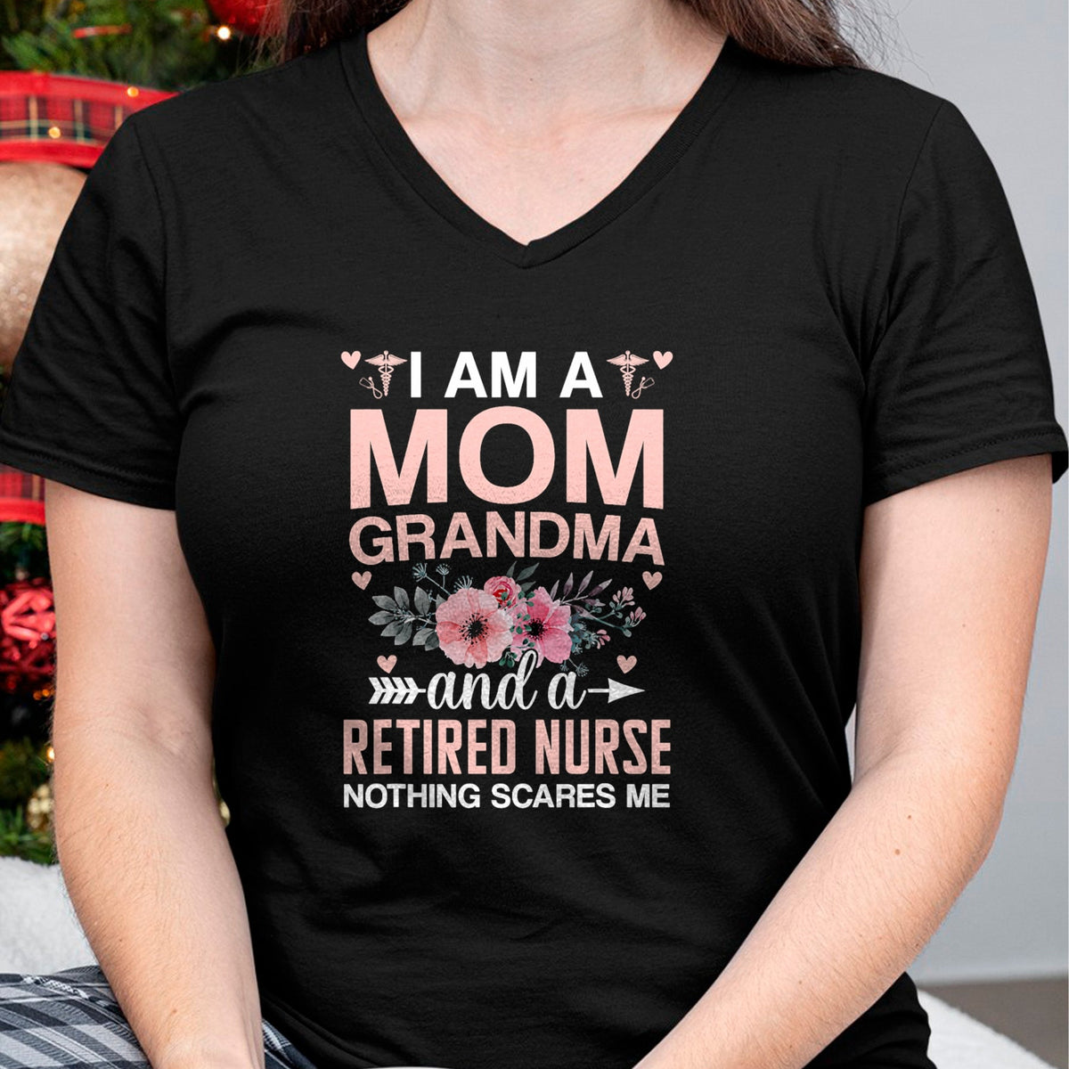 Funny Nurse Shirt, Nurse Unisex T-Shirt/Hoodie/Sweatshirt HLT00 - I'm Nurse Mom Nothing Scares Me RN Mother's Day Nursing Life T-Shirt