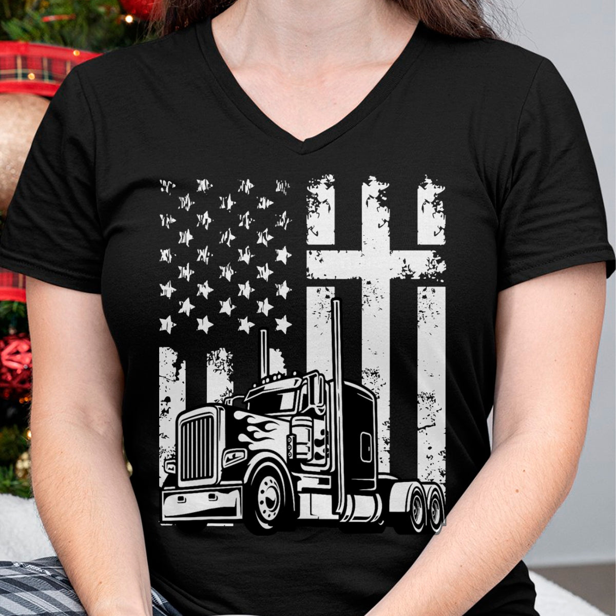 Best Truck Driver Life Shirt, Funny Trucker UnisexT-Shirt/Hoodie/Sweatshirt HLT00 - Semi Truck American Flag Christian Truck Driver Patriotic T-Shirt