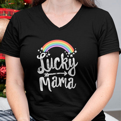 Gift for Mom Shirt, Funny Mom Unisex T-Shirt/Hoodie/Sweatshirt HLT00 - Lucky Mama Family St Patricks Day T-Shirt Mom Mothers Day T-Shirt
