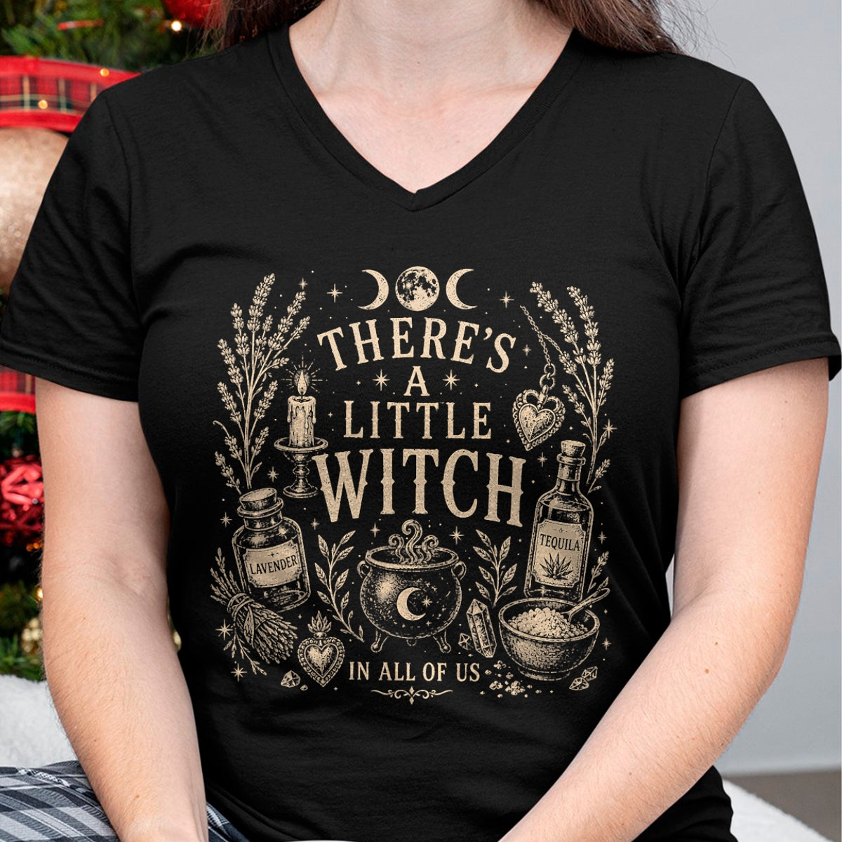 Best Thanksgiving Family Shirt , Funny Thanksgiving UnisexT-Shirt/Hoodie/Sweatshirt HLT00 - Funny Halloween Saying There's A Little Witch in All of Us T-Shirt