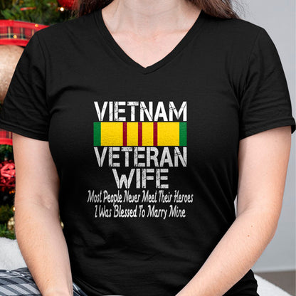Best Wife Shirt, Wife and Husband Unisex T-Shirt/Hoodie/Sweatshirt HLT00 - Gift for wife T shirt, lucky wife   Vietnam Veteran Wife Gift T-Shirt