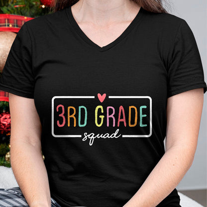 Best Teacher Shirt, Funny Teacher UnisexT-Shirt/Hoodie/Sweatshirt HLT00 - 3rd Grade Team Crew Third Grade Squad Back to School Teacher T-Shirt