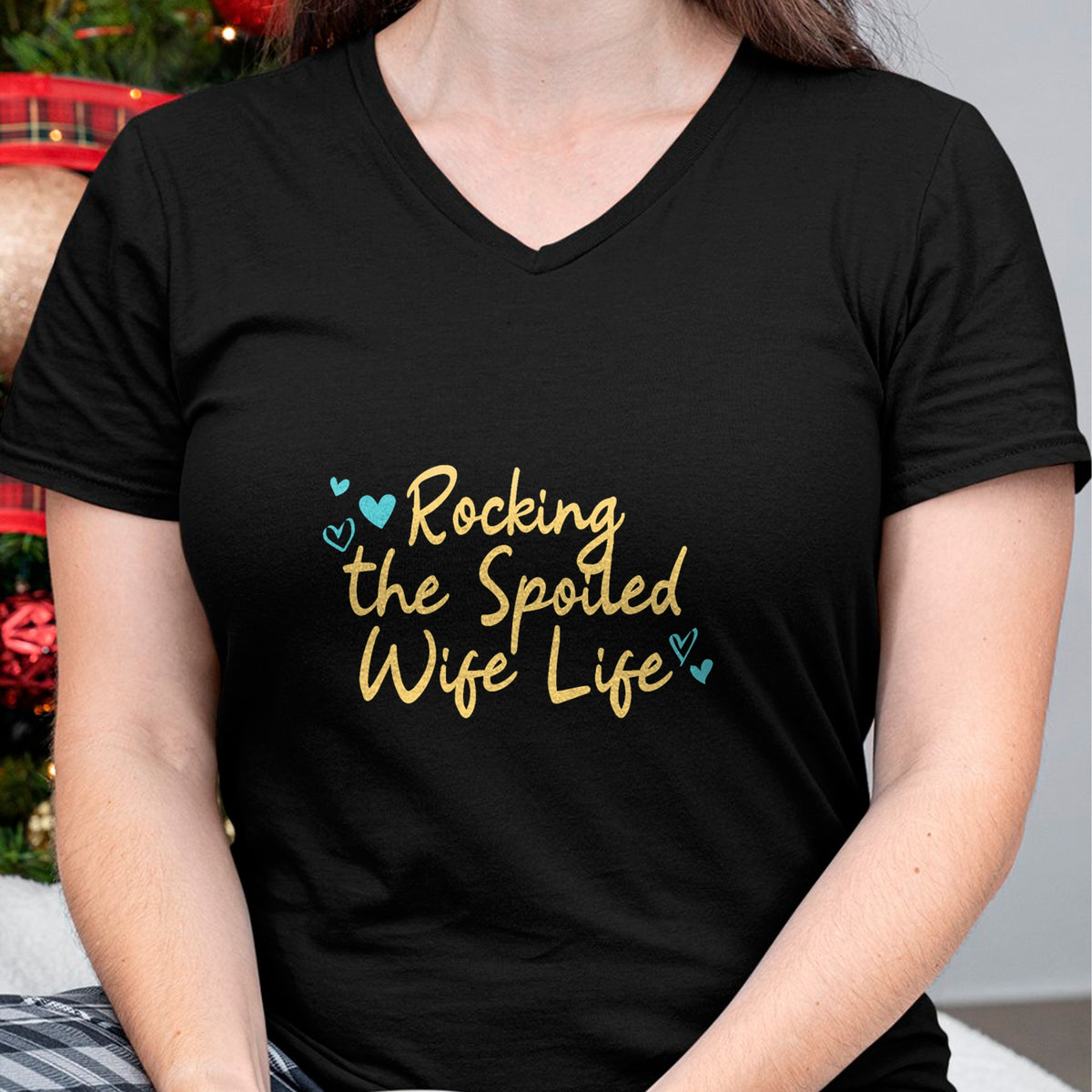 Best Wife Shirt, Wife and Husband Unisex T-Shirt/Hoodie/Sweatshirt HLT00 - Spoiled Wife Funny Rocking The Spoiled Wife Life T-Shirt