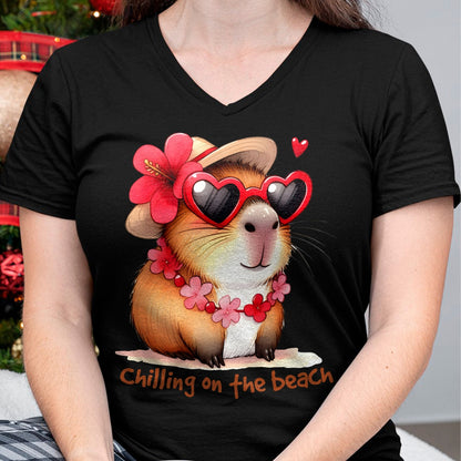 Cute Capybara Shirt, Funny Capybara Unisex T-Shirt/Hoodie/Sweatshirt HLT00 - Funny Capybara Long Sleeve T-Shirt