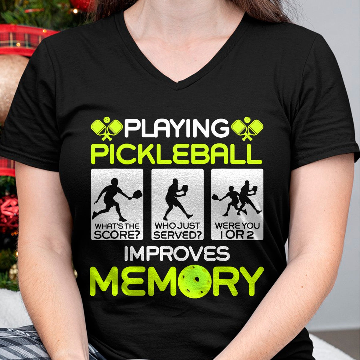 Funny Pickleball Shirt, Pickleball Lover Unisex T-Shirt/Hoodie/Sweatshirt HLT00 - Playing Pickleball Improves Memory Dink Player T-Shirt