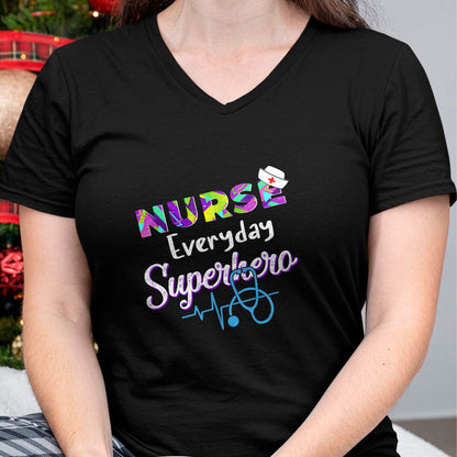 Funny Nurse Shirt, Nurse Unisex T-Shirt/Hoodie/Sweatshirt HLT00 - Nurse Every Day Superhero Coloring International Nurses Day T-Shirt