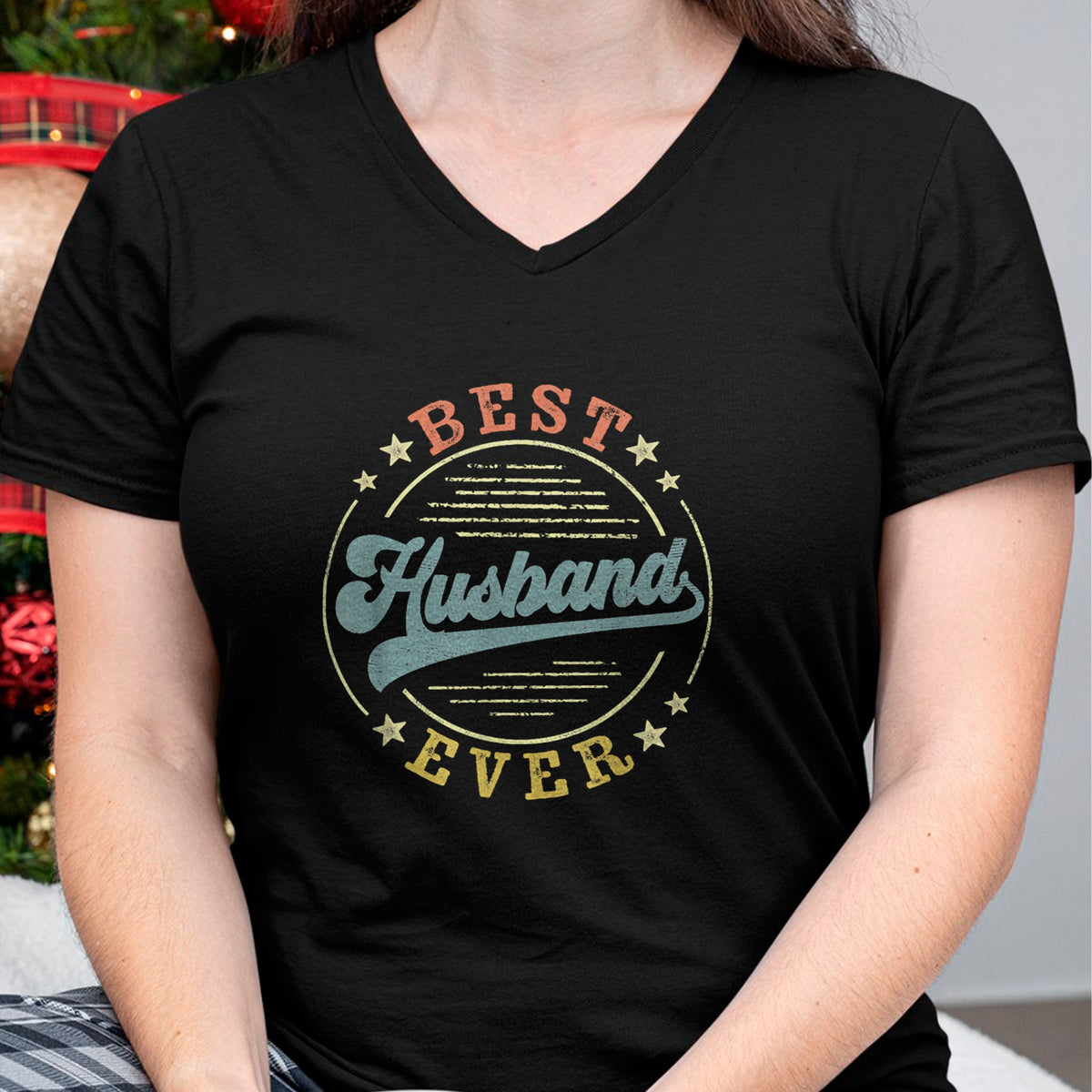 Best Wife Shirt, Wife and Husband Unisex T-Shirt/Hoodie/Sweatshirt HLT00 - Best Husband Ever Father's Day Husband Gifts Vintage Emblem T-Shirt (1)