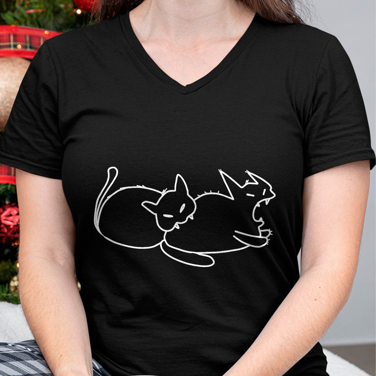 Cat Love Shirt, Funny Cat Lover Gift UnisexT-Shirt/Hoodie/Sweatshirt HLT00 - Funny Cat Biting Cat from Butt Cats Love Cat Biting Cat T-Shirt