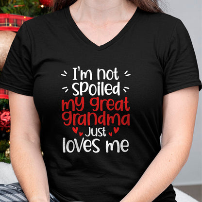 Best Wife Shirt, Wife and Husband Unisex T-Shirt/Hoodie/Sweatshirt HLT00 - I'm Not Spoiled My Great Grandma Loves Me Funny Best Friend T-Shirt