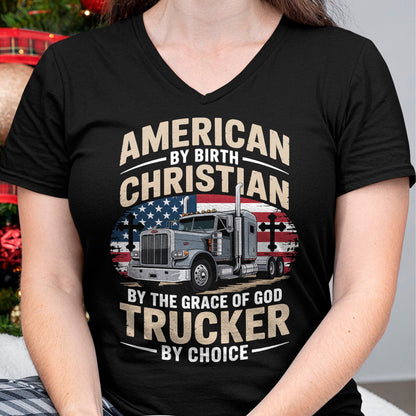 Best Truck Driver Life Shirt, Funny Trucker UnisexT-Shirt/Hoodie/Sweatshirt HLT00 - Driven Faith and Diesel Trucking Jesus Christian Trucker T-Shirt (1)