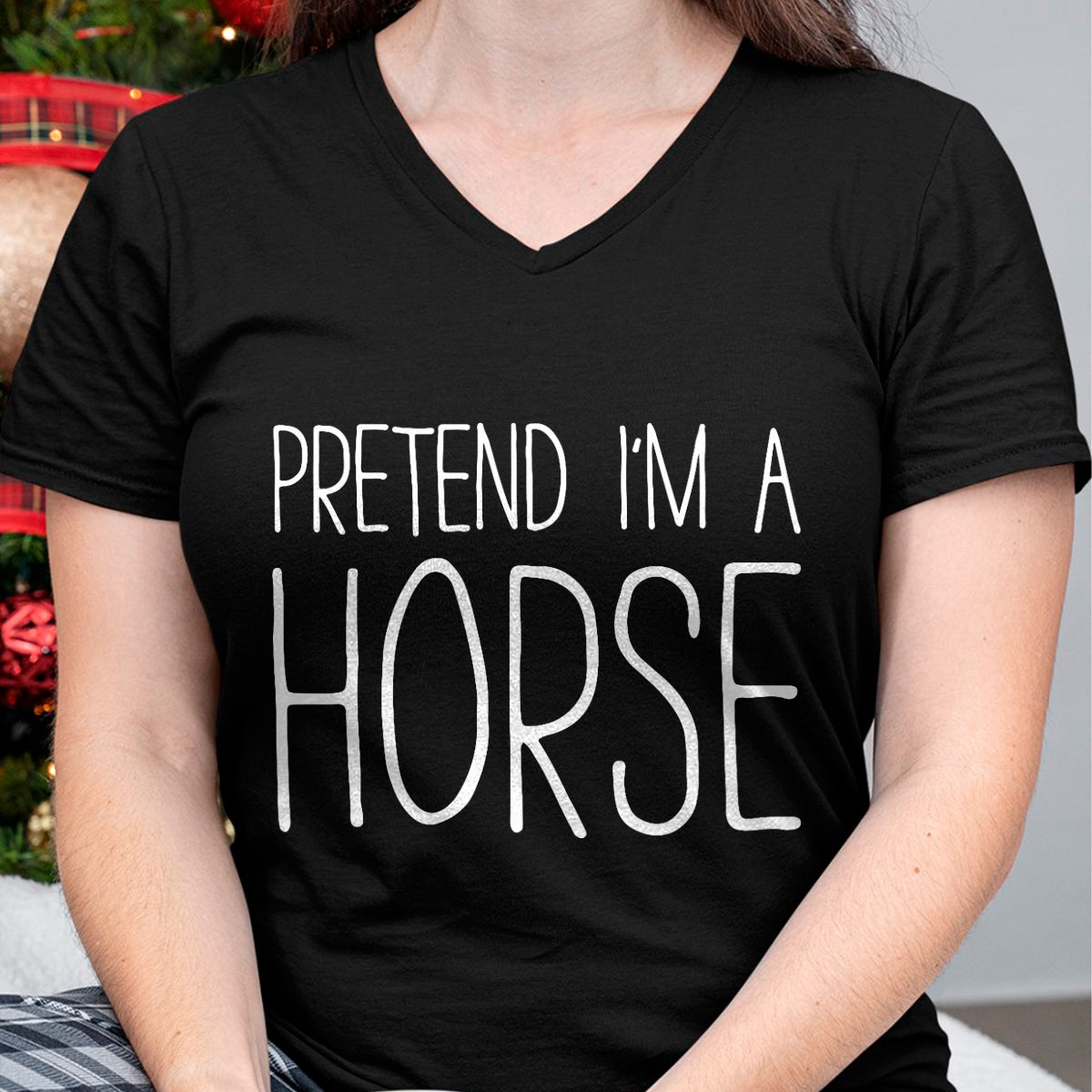 Best Horse Lover Shirt , Funny Horse UnisexT-Shirt/Hoodie/Sweatshirt HLT00 - Pretend I_m A Horse Shirt Adult Kids Men Women Costume T-Shirt
