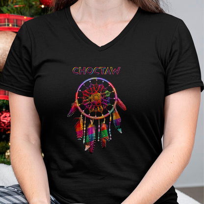 Native American T-Shirts, Vintage Native American Unisex T-Shirt/Hoodie/Sweatshirt HLT00 - Choctaw Native American Indian Colorful Dreamcatcher Tribal
