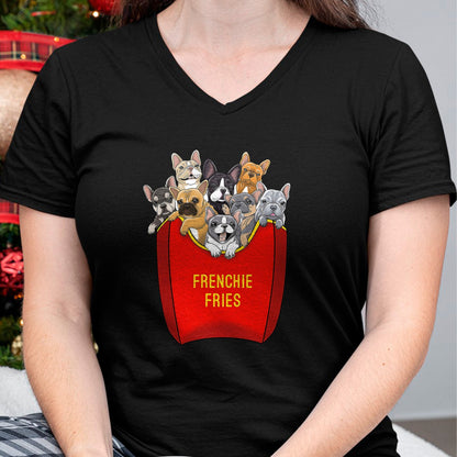Dog Love Shirt, Dog Lover Gift T-Shirt/Hoodie/Sweatshirt HLT00 - Frenchie Fries Shirt French Bulldog Dog Mom Dog Dad Cute T-Shirt