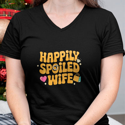 Best Wife Shirt, Wife and Husband Unisex T-Shirt/Hoodie/Sweatshirt HLT00 - Gift for wife T shirt, spoiled wife   Happily Spoiled Wife Spoiled Wife Long Sleeve T-Shirt