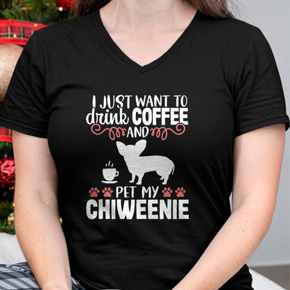 Dog Love Shirt, Dog Lover Gift T-Shirt/Hoodie/Sweatshirt HLT00 - Coffee Funny Cute Dog Owner Lover Chiweenie Dog Mom T-Shirt Vintage Retro T-Shirt (Copy)