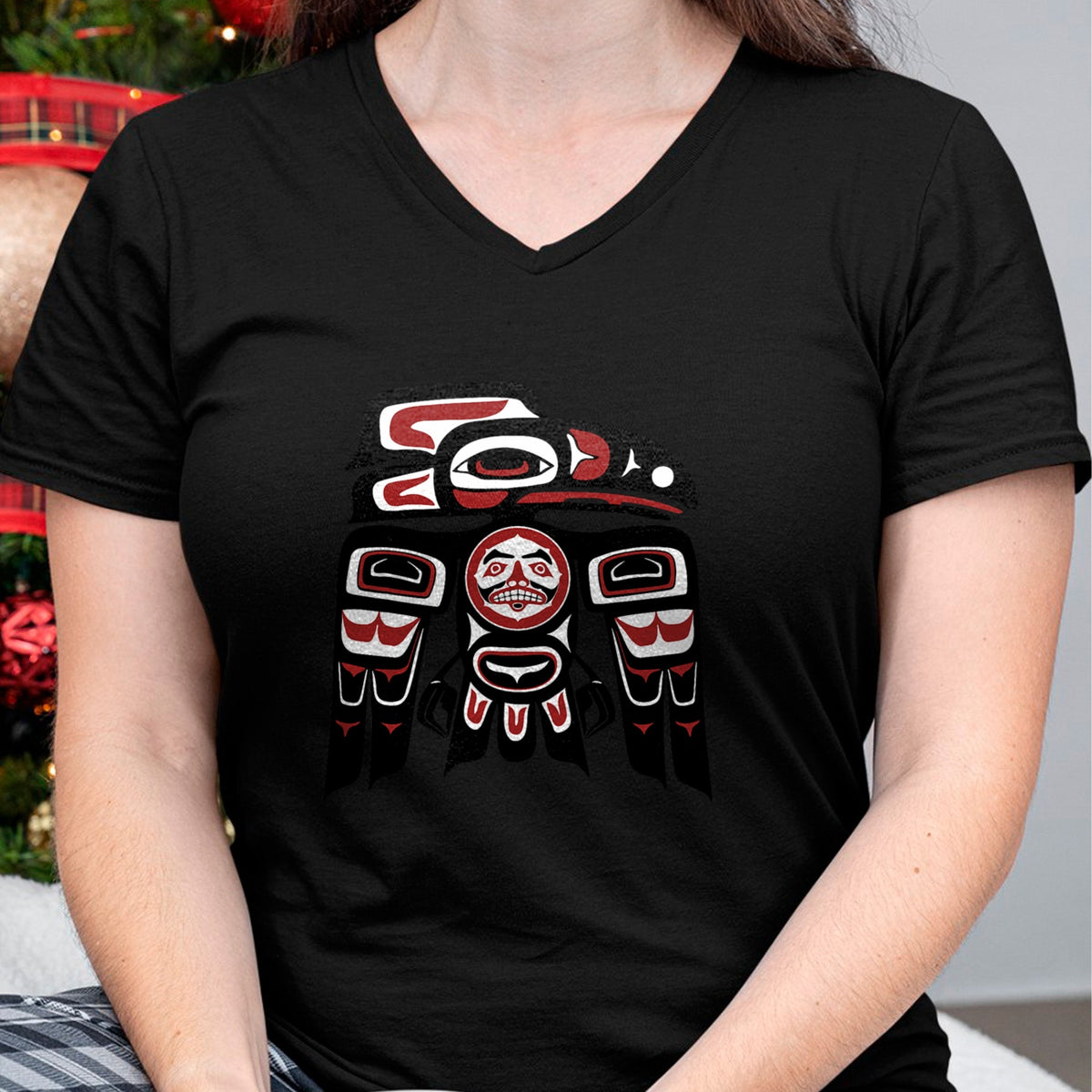 Native American T-Shirts, Vintage Native American Unisex T-Shirt/Hoodie/Sweatshirt HLT00 - Haida Tlingit Raven Totem Native American Indigenous Pride