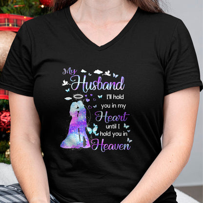 Best Wife Shirt, Wife and Husband Unisex T-Shirt/Hoodie/Sweatshirt HLT00 - My Husband in Heaven T-Shirt