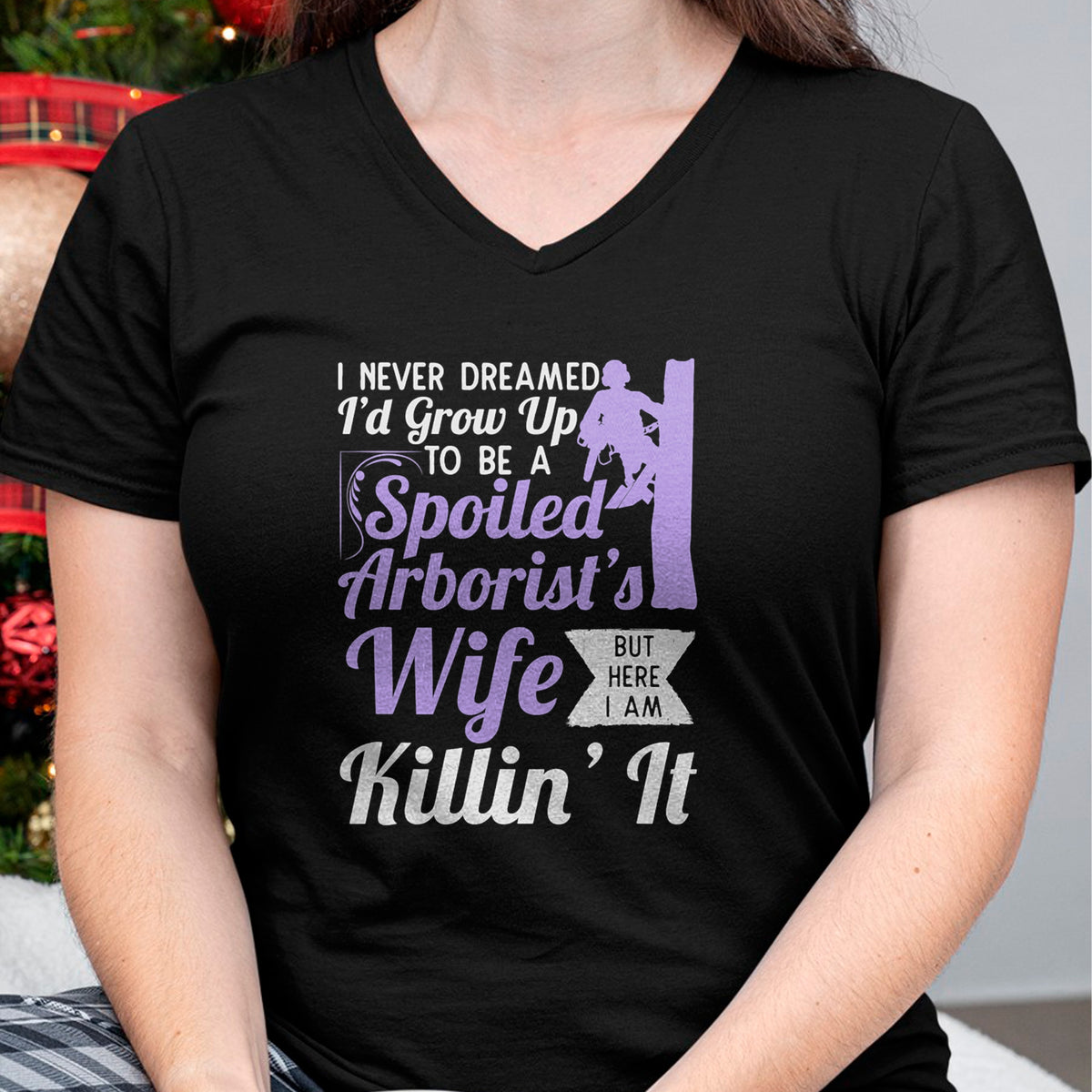 Best Wife Shirt, Wife and Husband Unisex T-Shirt/Hoodie/Sweatshirt HLT00 - Gift for wife T shirt, spoiled wife   Spoiled Arborist's Wife T-Shirt