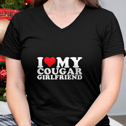 Best Wife Shirt, Wife and Husband Unisex T-Shirt/Hoodie/Sweatshirt HLT00 - I Love My Cougar Girlfriend I Heart My Cougar GF T-Shirt