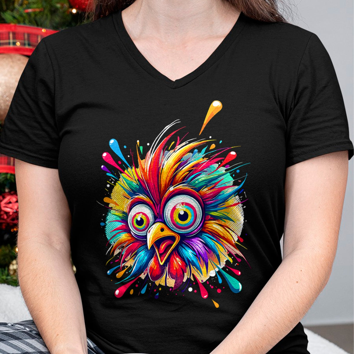 Best Farmer Life Shirt, Funny Farmer UnisexT-Shirt/Hoodie/Sweatshirt HLT00 - Colorful Crazy Chicken Farmer T-Shirt (1)