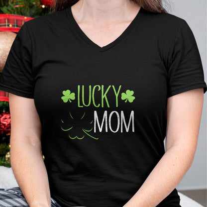 Gift for Mom Shirt, Funny Mom Unisex T-Shirt/Hoodie/Sweatshirt HLT00 - Lucky Mom Irish T-Shirt For St. Patricks Day