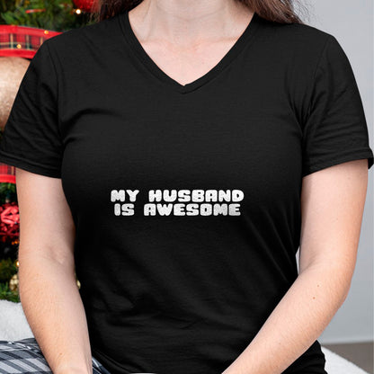 Best Wife Shirt, Wife and Husband Unisex T-Shirt/Hoodie/Sweatshirt HLT00 - Funny Couples T-Shirt My Husband Is Awesome T-Shirt