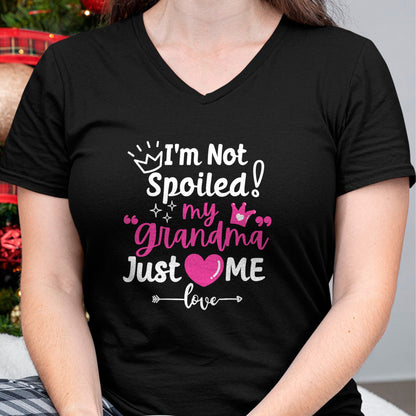 Best Wife Shirt, Wife and Husband Unisex T-Shirt/Hoodie/Sweatshirt HLT00 - I'm Not Spoiled My Grandma Just Loves Me Team Girls Matching Long Sleeve T-Shirt