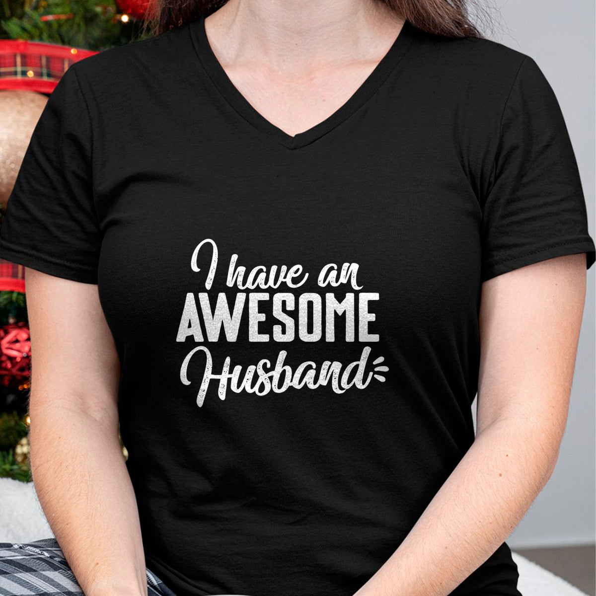 Best Wife Shirt, Wife and Husband Unisex T-Shirt/Hoodie/Sweatshirt HLT00 - Cute Gifts For Wife - I Have an Awesome Husband T-Shirt (1)