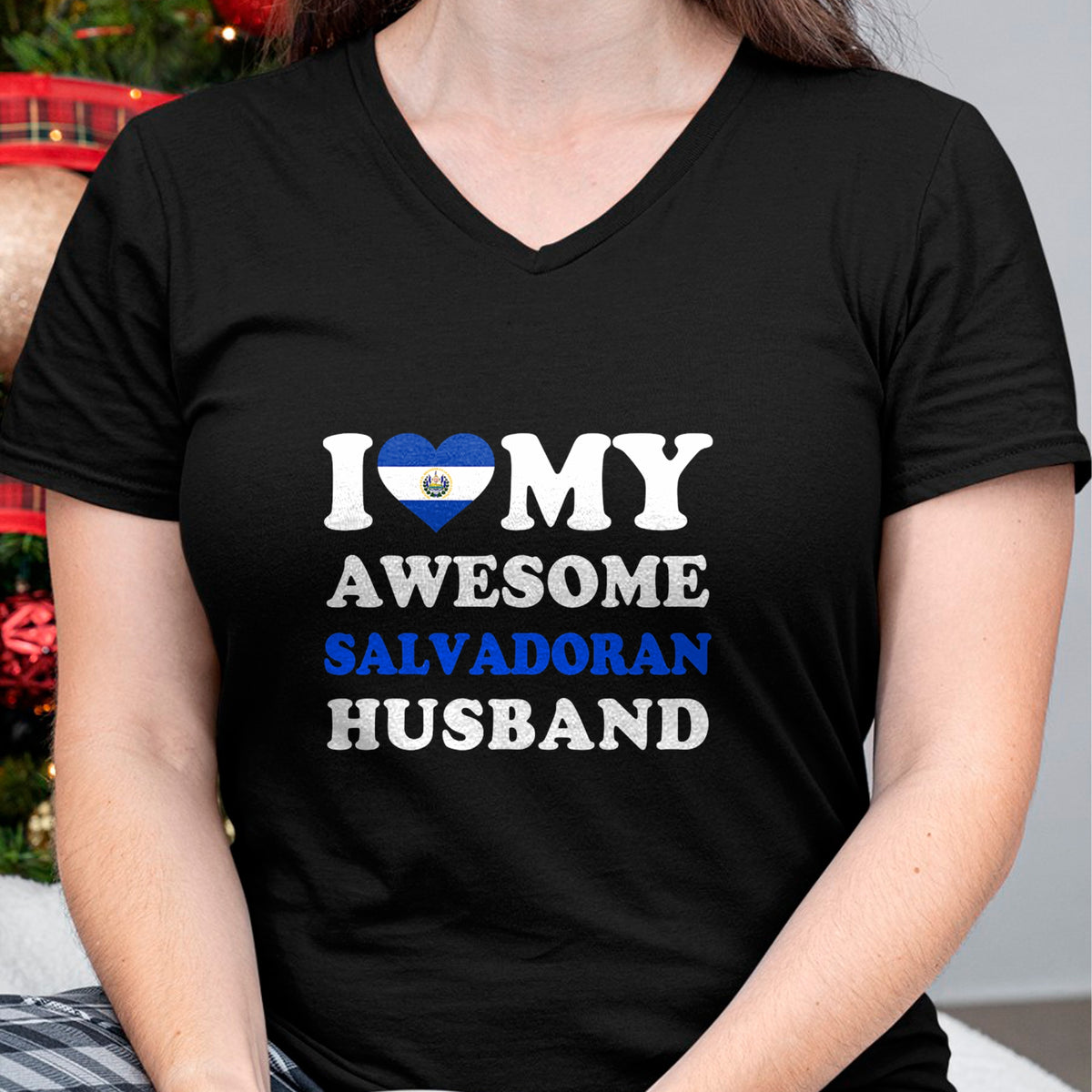 Best Wife Shirt, Wife and Husband Unisex T-Shirt/Hoodie/Sweatshirt HLT00 - I love My Awesome Salvadoran Husband Funny T-Shirt