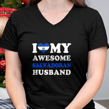 Best Wife Shirt, Wife and Husband Unisex T-Shirt/Hoodie/Sweatshirt HLT00 - I love My Awesome Salvadoran Husband Funny T-Shirt