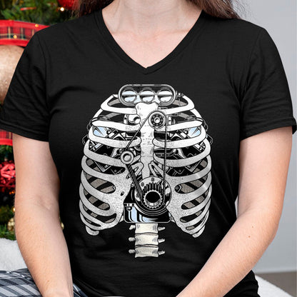 Best Mechanic Life Shirt, Funny Mechanic UnisexT-Shirt/Hoodie/Sweatshirt HLT00 - Car Mechanic Halloween Graphic Engineer Skeleton Mechanics T-Shirt, Men, Black, XX-Large