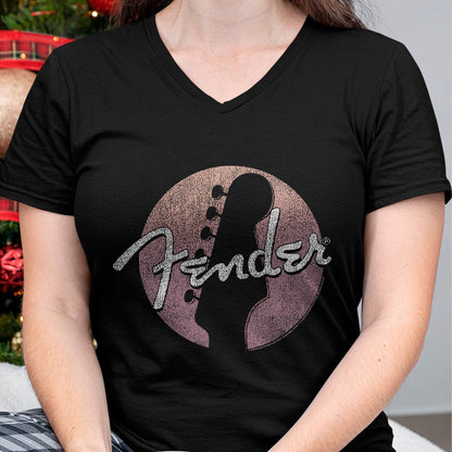 Guitar Lover Shirt, Funny Guitar UnisexT-Shirt/Hoodie/Sweatshirt HLT00 - Fender Circle Guitar Headstock Logo T-Shirt