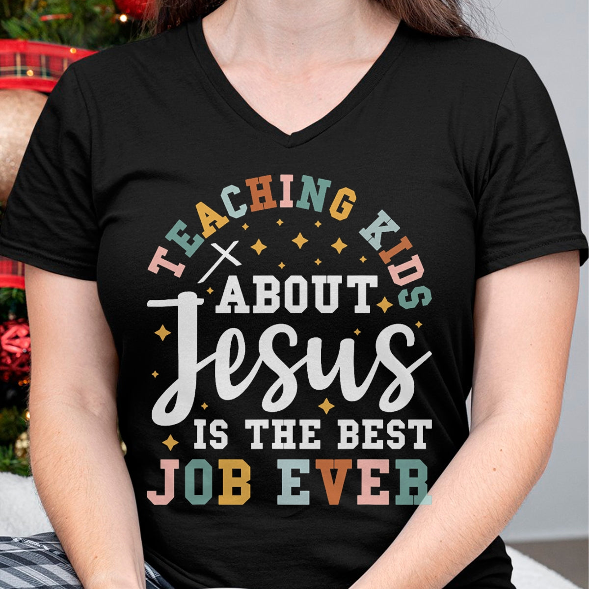 Best Teacher Shirt, Funny Teacher UnisexT-Shirt/Hoodie/Sweatshirt HLT00 - Teaching Kids About Jesus is The Best Job Ever T-Shirt