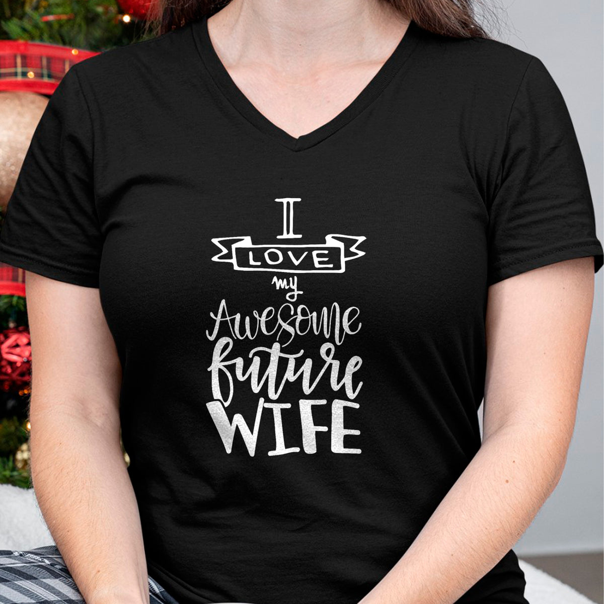 Best Wife Shirt, Wife and Husband Unisex T-Shirt/Hoodie/Sweatshirt HLT00 - I Love My Awesome Future Wife Husband To Be Gift Future Wife T-Shirt
