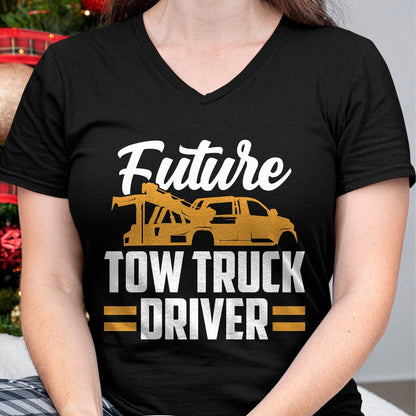Best Truck Driver Life Shirt, Funny Trucker UnisexT-Shirt/Hoodie/Sweatshirt HLT00 - Kids Future Tow Truck Driver T-Shirt